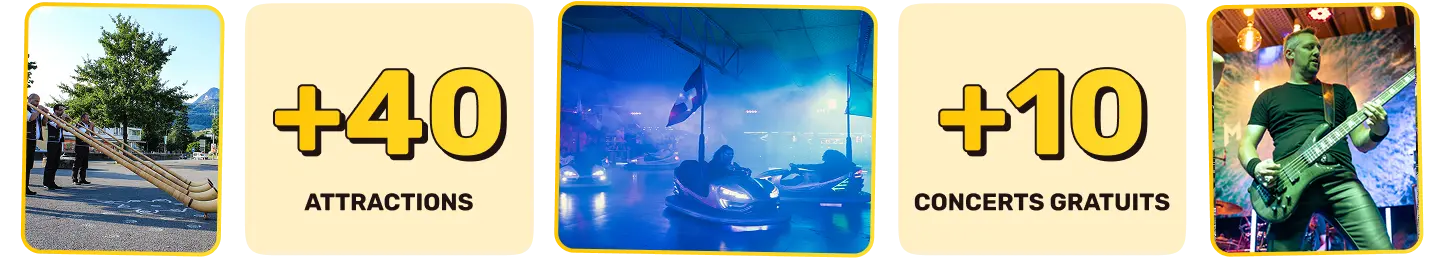 Braderie d’Aigle, plus de 40 attractions et 20 concerts gratuits, animations festives en centre-ville